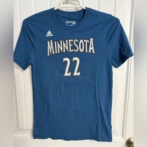 Kids Adidas Minnesota Timberwolves Andrew Wiggins #22 T-Shirt Size L (14/16) NBA